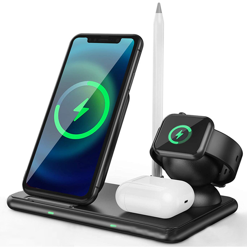 Stație de încărcare wireless 4 în 1