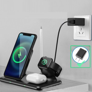 Stație de încărcare wireless 4 în 1
