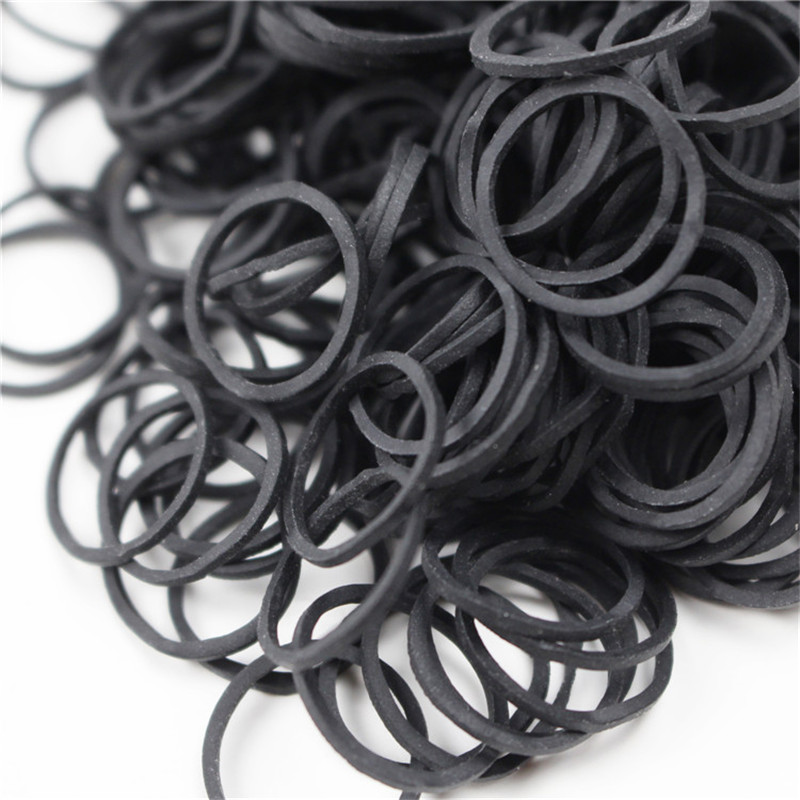 Punct diametru en-gros 0,8 inch negru de unică folosință bandă de cauciuc elastică înaltă bandă de cauciuc