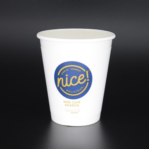 12 \\/ 16oz cu manșon dublu izolează paharele de hârtie, pahare calde și reci