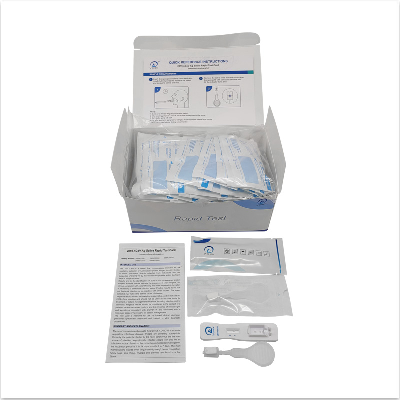 Test rapid V-CHEK ™ 2019-nCoV Ag Saliva (imunocromatografie)