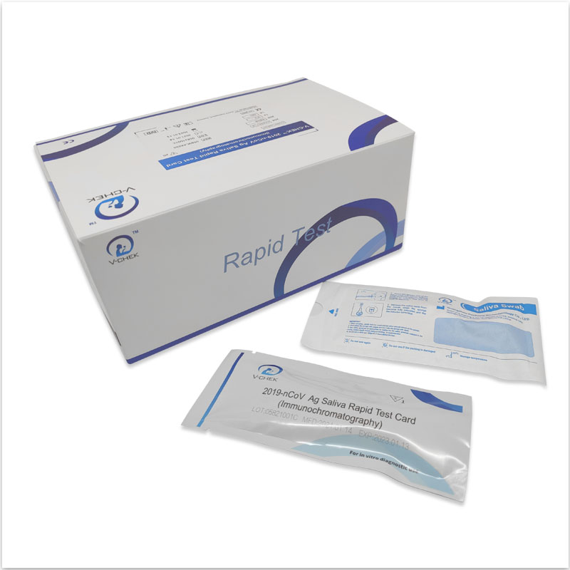 Setul de testare rapidă V-CHEK ™ 2019-nCoV Ag, tampon de salivă ușor și simplu