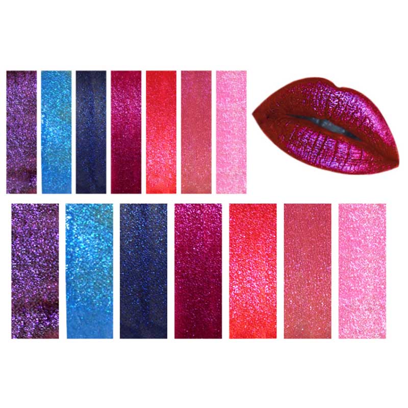 Sclipici lichid lichid de diamant impermeabil Lipgloss metalic