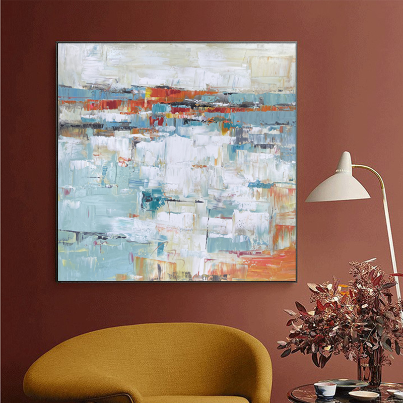 100% vopsită de mână Artă Ulei de mână Handmade Zid de artă Pictura originala Rezumat Canvas pentru camera live