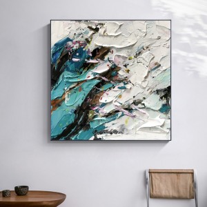 Pictura de petrol Canvas Noua design Home Decorare imagine Imagine manual abstract pictura panza