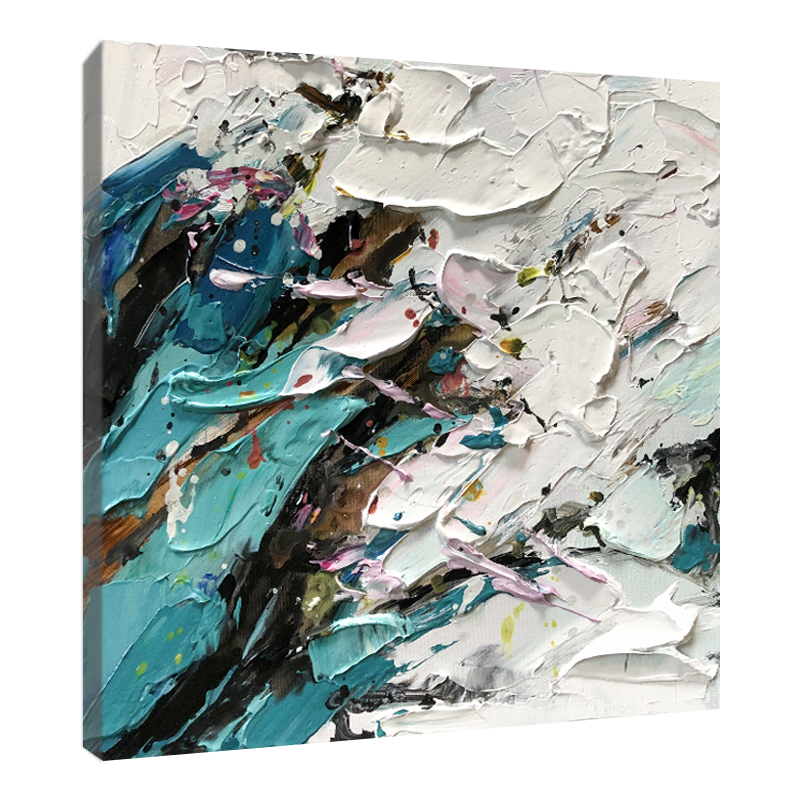 Pictura de petrol Canvas Noua design Home Decorare imagine Imagine manual abstract pictura panza
