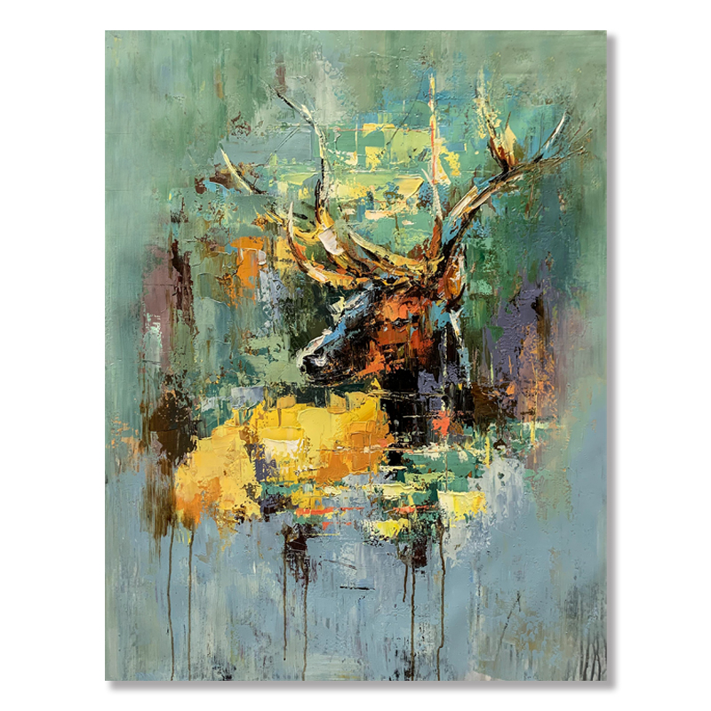 Pictură de mână 100% Rezumat Canvas de perete Imagine de artă de artă CUDRO Abstracto