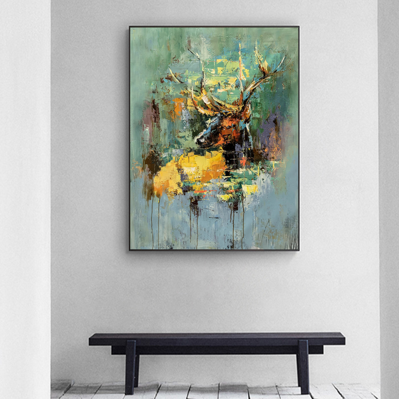 Pictură de mână 100% Rezumat Canvas de perete Imagine de artă de artă CUDRO Abstracto