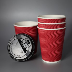 8oz 12oz 16oz personalizate de design hârtie cupe de hârtie imprimate de unică folosință hârtie dublă de cafea cupe de cafea