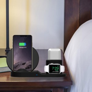 3 în 1 QI Încărcător wireless vizionați încărcătorul wireless Stand de încărcare fără fir Stație docking pentru iPhone