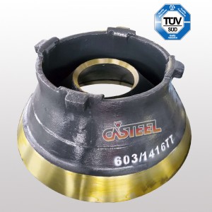 TEREX PEGSO TC1000, TC1150, Crusher Cone TC1300 Cone concave&mantle mn22cr2