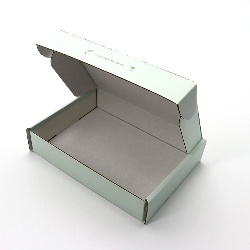 High Grad Low MOQ Green Color Hârtie Packaging Cutie ondulată pentru cadou