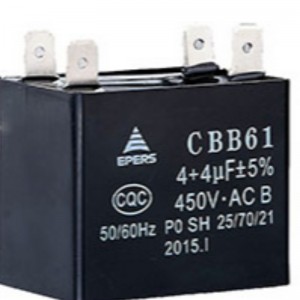4+4uf 450V 50/60Hz P0 SH cbb61 condensator pentru compresor de aer
