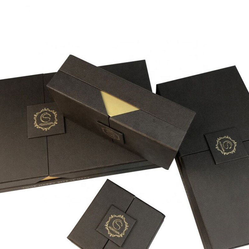 En-gros personalizat de luxnegru chocolate box ambalaj pentru cutie cadou