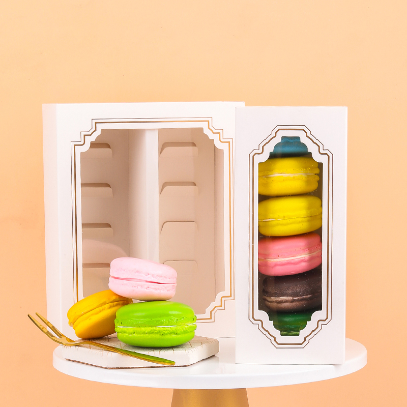 Reciclare tip sertar de stocare cutie de alimente cutie alb macaron hârtie cutie