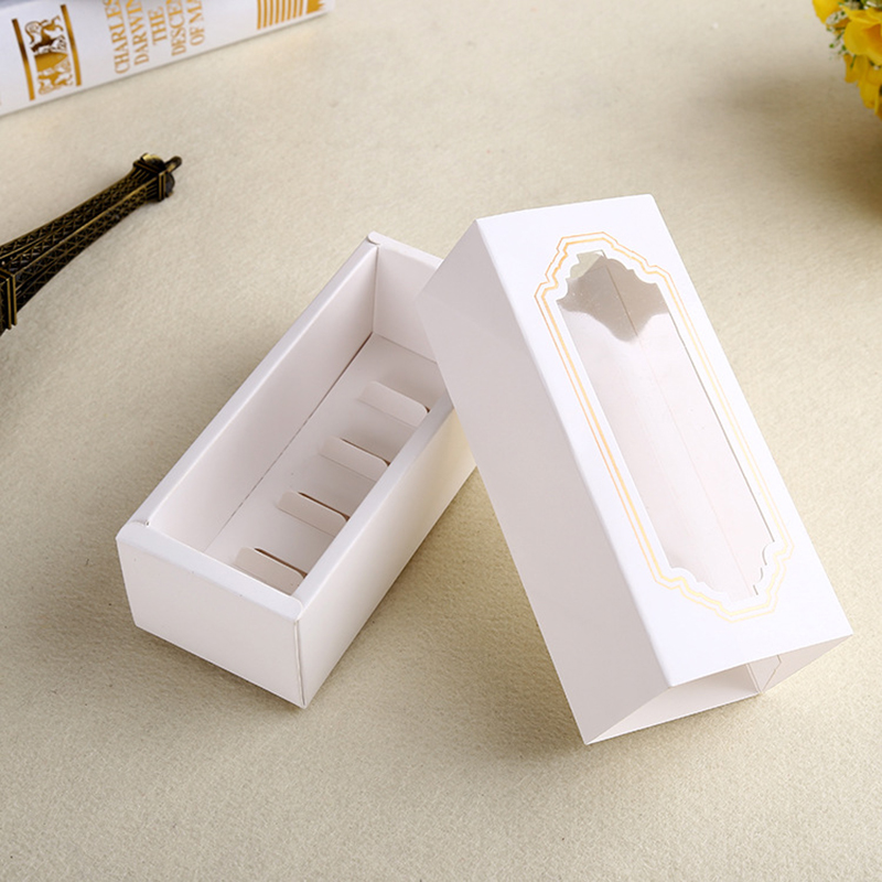 Reciclare tip sertar de stocare cutie de alimente cutie alb macaron hârtie cutie