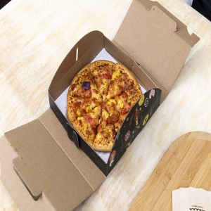 Custom Diverse dimensiuni Imprimare portabilă Pizza Pizza de ambalare Box de livrare ondulată de rețea