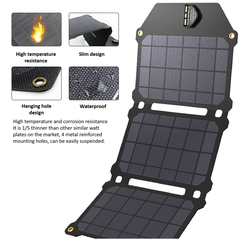 Amazon portabil pliabil 5V 21W Mobile Panou solar Panou pliabil încărcător de telefon solar solar