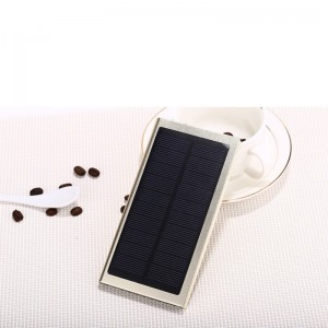 Personalizați logo Ultra subțire portabil Încărcător extern extern Dual USB impermeabil Solar Bank 20000mah