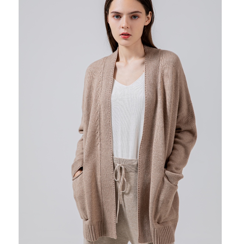 Loose Casual Australian Lână Cardigan 65007#