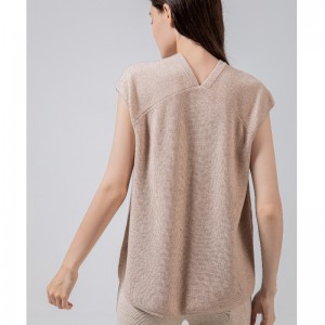 Tidal moda simplă petrecere de petrecere a timpului liber Joker de bază de tricotat mic V-gât 68053#