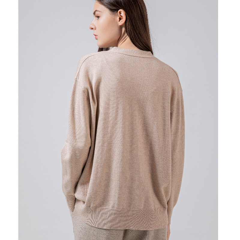 Trend la modă Simplu petrecere a timpului liber Joker Fundația Cardigan Tricot Single 68056#