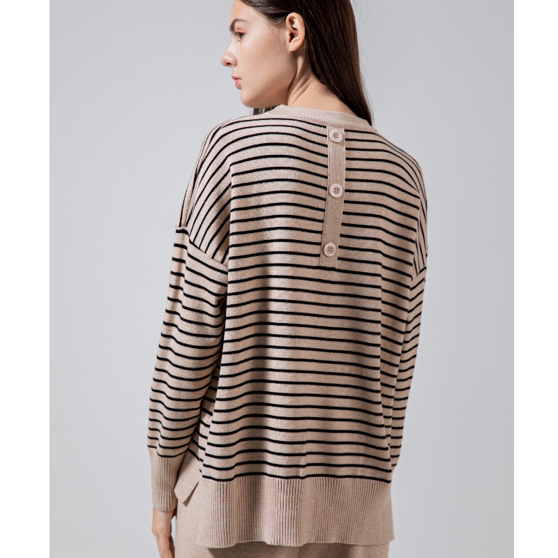 Trend de moda simplu casual joker de bază tricotat top 68059#