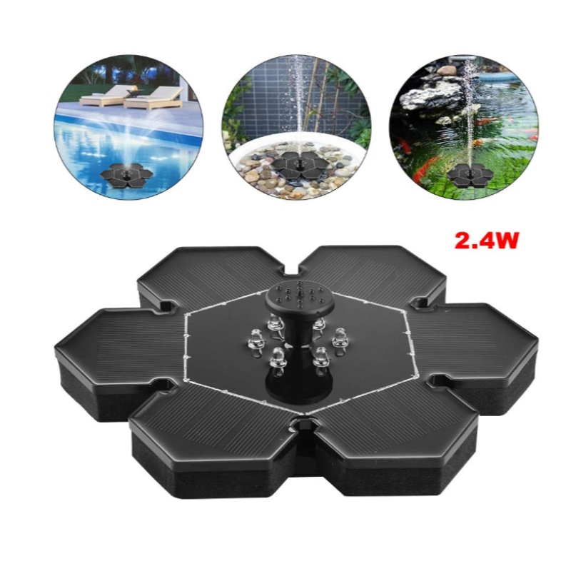 Solar Powered Peisaj în aer liber Fântână de apă Kit cu LED-uri Lights/Panou solar
