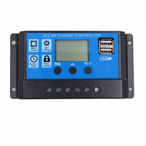 PWM Controler de încărcare solară 60A 50A 40A 30A 20A 10A 12V 24V Încărcătorul bateriei LCD Dual USB Regulator de panou solar Max 50V PV Intrare