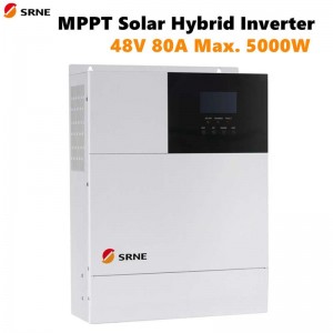 Srne MPPT MAX 5000W Solar Hybrid Invertor 80A PURE SINE WAVE INVERTER 48V 220V PV Charge 145V 50Hz 60Hz Afișaj LCD auto