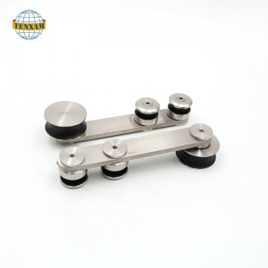 Sistemul de alunecare a ușii din sticlă Ușă glisantă agățată din oțel inoxidabil