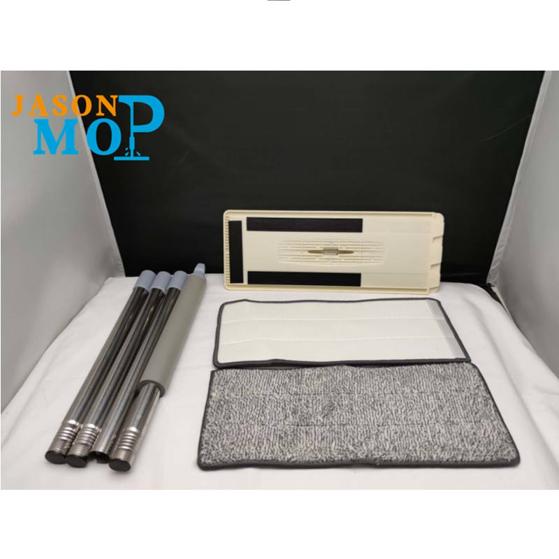 JASON NEW Fibre din oțel inoxidabil tijă auto-extrudare mop plat cu găleată magic ă de dimensiuni mici