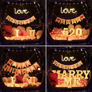 Custom alfabet Număr arab Marquee Lights 3D LED-ul Letter Sign Night Light Outdoor pentru Bar Hotel Decoration Festivalul de Nunta