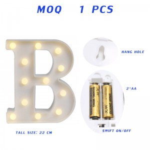 LED-uri de marcare cu litere mari semne de masă