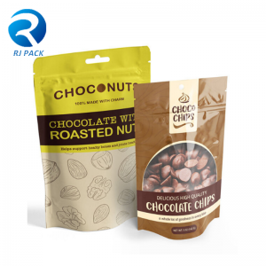 Pachet de ambalare cu fermoar din plastic personalizat, sac de ambalare a produselor alimentare cu fermoar salariat