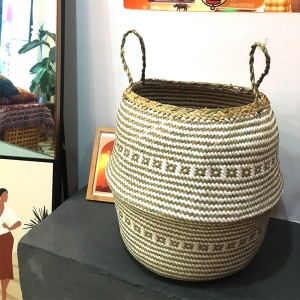 Coșul decorativ rotund acvaticnegru