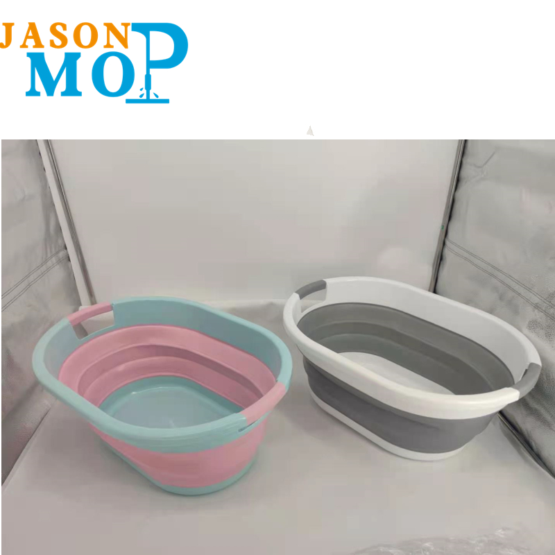 Jason pliabil cu gel de silicagel cu mâner de spălare mașină de spălat găleț de pescuit pliabil rezervor de apă și spațiu de economisire a spațiului
