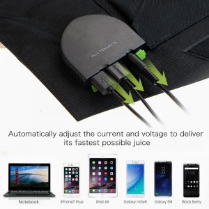 Panou solar pliabil 18V 100W în aer liber Încărcător solar pentru camping