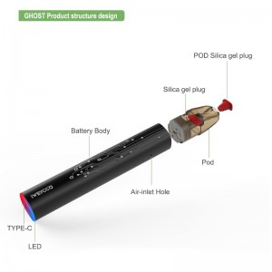 Iweycco Ghost Vape 650mAh 12W POD Kit electronic de țigară 2ml vaporizator pentru tine