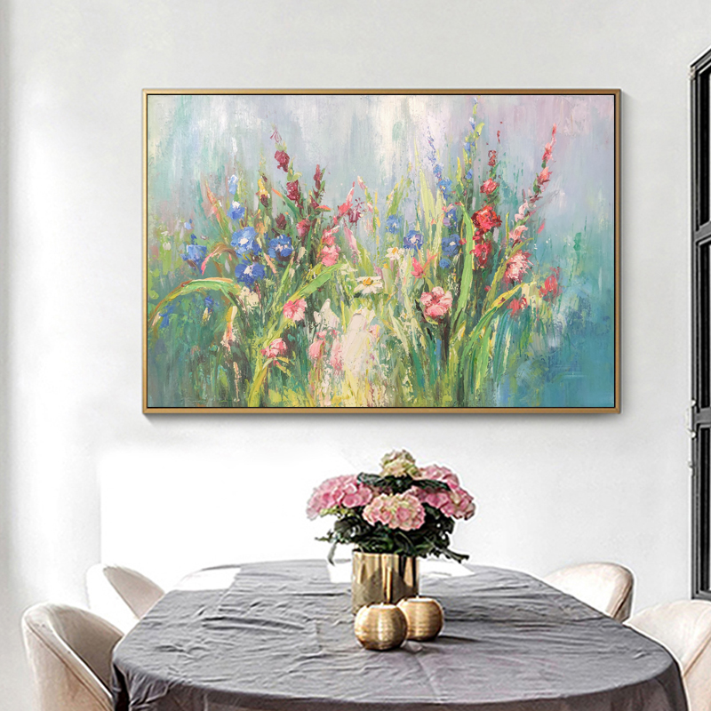En-gros Ultimul zid de artă Flori de decorare pictura manual panza de pictura ulei pictura