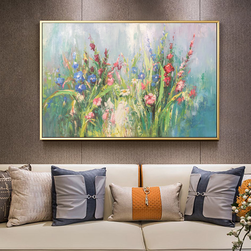 En-gros Ultimul zid de artă Flori de decorare pictura manual panza de pictura ulei pictura