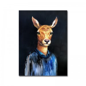 100% ulei de pictura manual de animale Decoratiuni Rezumat Contemporan Canvas Work