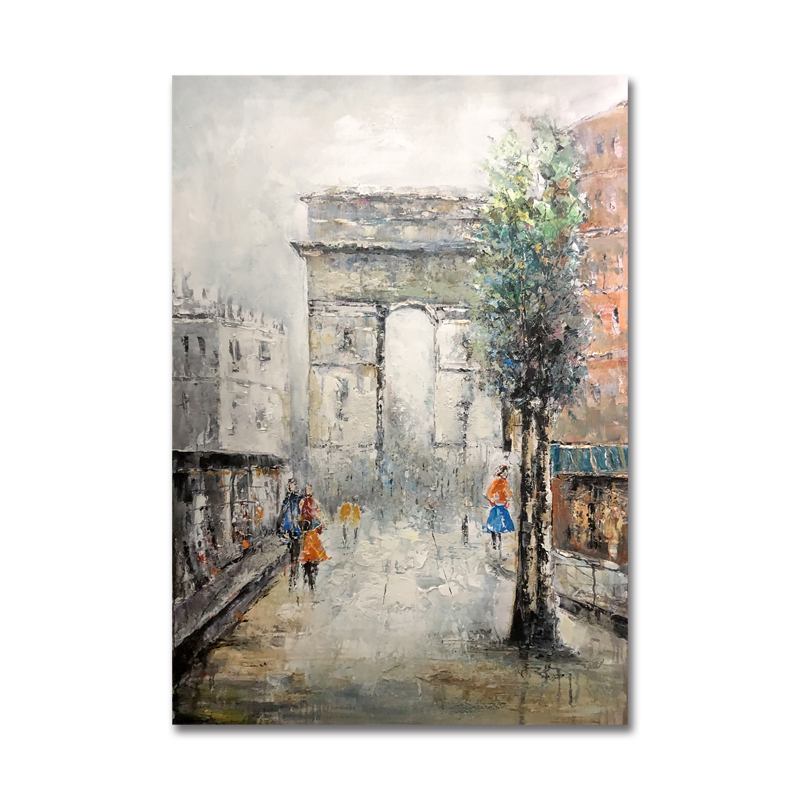Produsnou vopsit manual stilul modern de perete Eiffel Peisaj de decorare ulei pictura