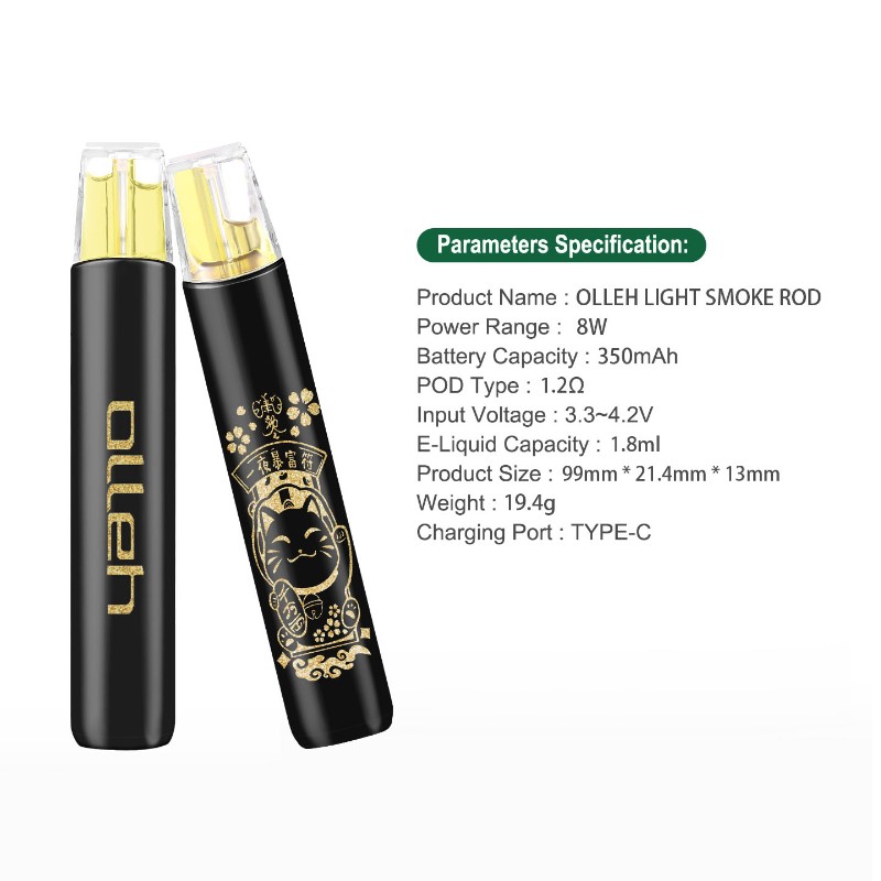 Setul autentic de web de unică folosință Tigaretă 1.8ml POD 350mAh baterie