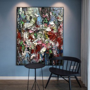 Scari en-gros de intrare de perete Decoratiuni moderna arta abstracta manual ulei de ulei Pictura imagine