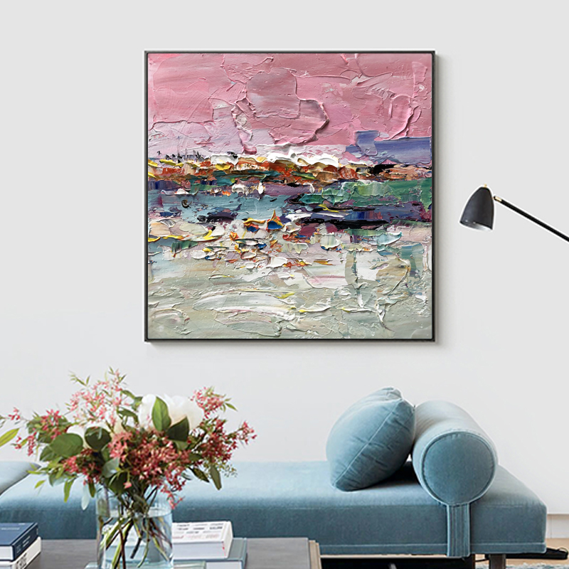 Pink Art Wall decorative Rezumat Ulei de vopsire pentru dormitor si acasa decorative ulei de pictura manual