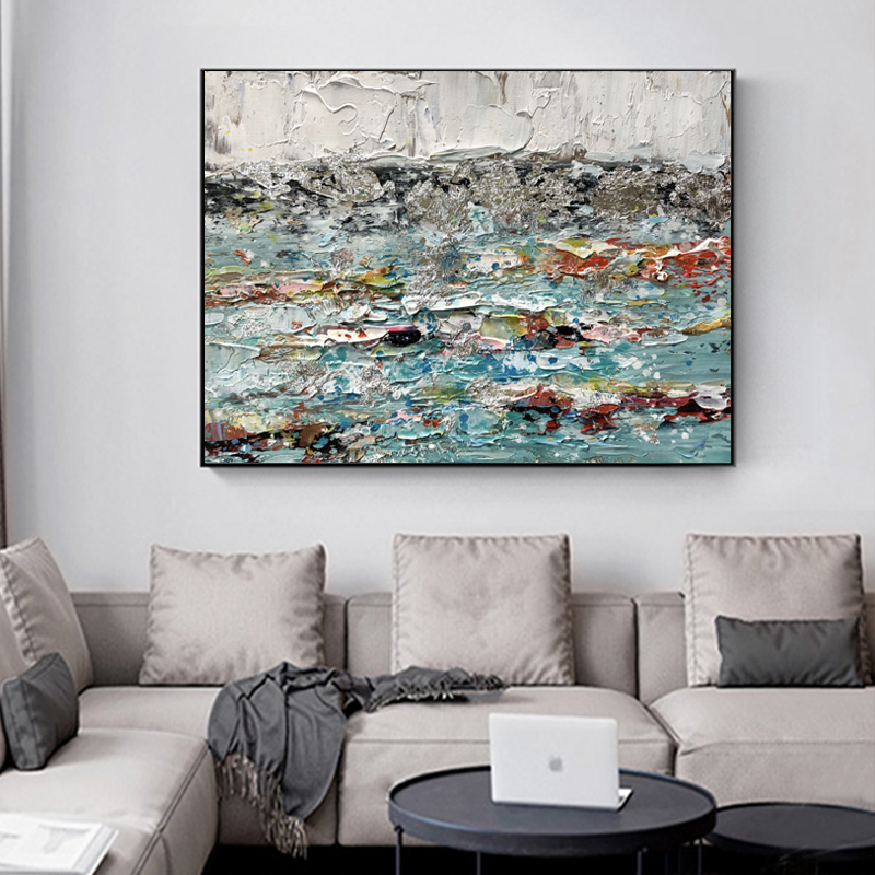 Abstract art țesătură cadru panza pură mână pictat alte perete artă pictura de ulei pictura