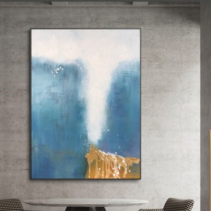 Mâna vopsită mare abstractă de ulei Pictura Panza de artă de perete contemporană pentru camera locală