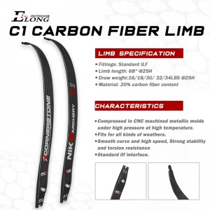 270085 C1 Nika Tir cu arcul Fibră de carbon Recurve Bow Limba pentru tir cu arcul
