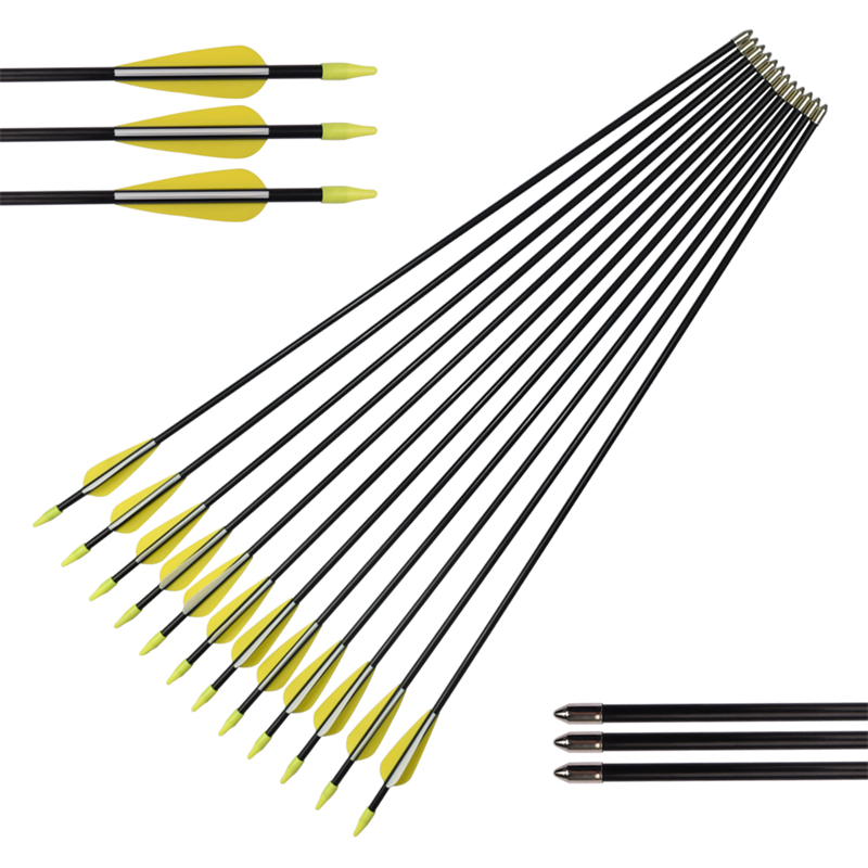 Elong Outdoor 110010 Id5mm 30inch Fiberglass Arrow TPU VALE Practica de fotografiere de tir cu arcul